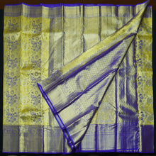 Load image into Gallery viewer, Exclusive Yellow and Blue combo - Kanchipuram Wedding Silk Sari - Vivaaha Silks & Sarees