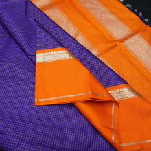 Load image into Gallery viewer, Indigo Blue Silk Saree - Vaira Oosi Kattam - Korvai Border - Vivaaha Silks & Sarees