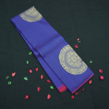 Load image into Gallery viewer, Admiral Blue Borderless Pure Kanchi Silk Saree with Fancy Butta - Vivaaha Silks & Sarees
