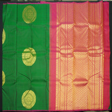 Load image into Gallery viewer, Bottle Green Borderless Pattu Saree - Luxurious Design - Vivaaha Silks & Sarees