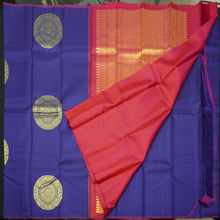 Load image into Gallery viewer, Admiral Blue Borderless Pure Kanchi Silk Saree with Fancy Butta - Vivaaha Silks & Sarees