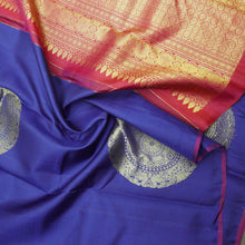 Load image into Gallery viewer, Admiral Blue Borderless Pure Kanchi Silk Saree with Fancy Butta - Vivaaha Silks & Sarees