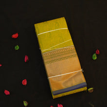 Load image into Gallery viewer, Elevate Your Style with Olive Green Semi Kanjivaram Silk Sari - Vivaaha Silks & Sarees