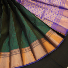 Load image into Gallery viewer, Timeless Dark Green Semi Silk Kanjivaram Sari - Vivaaha Silks & Sarees