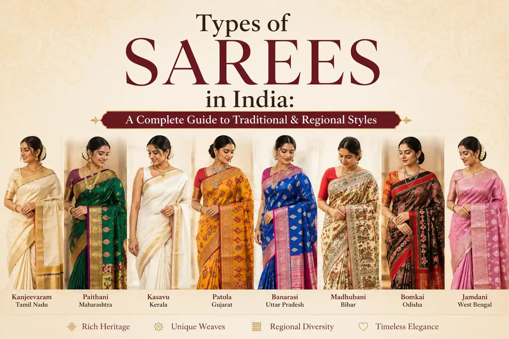 Type of sarees in india by vivaaha silks blog post