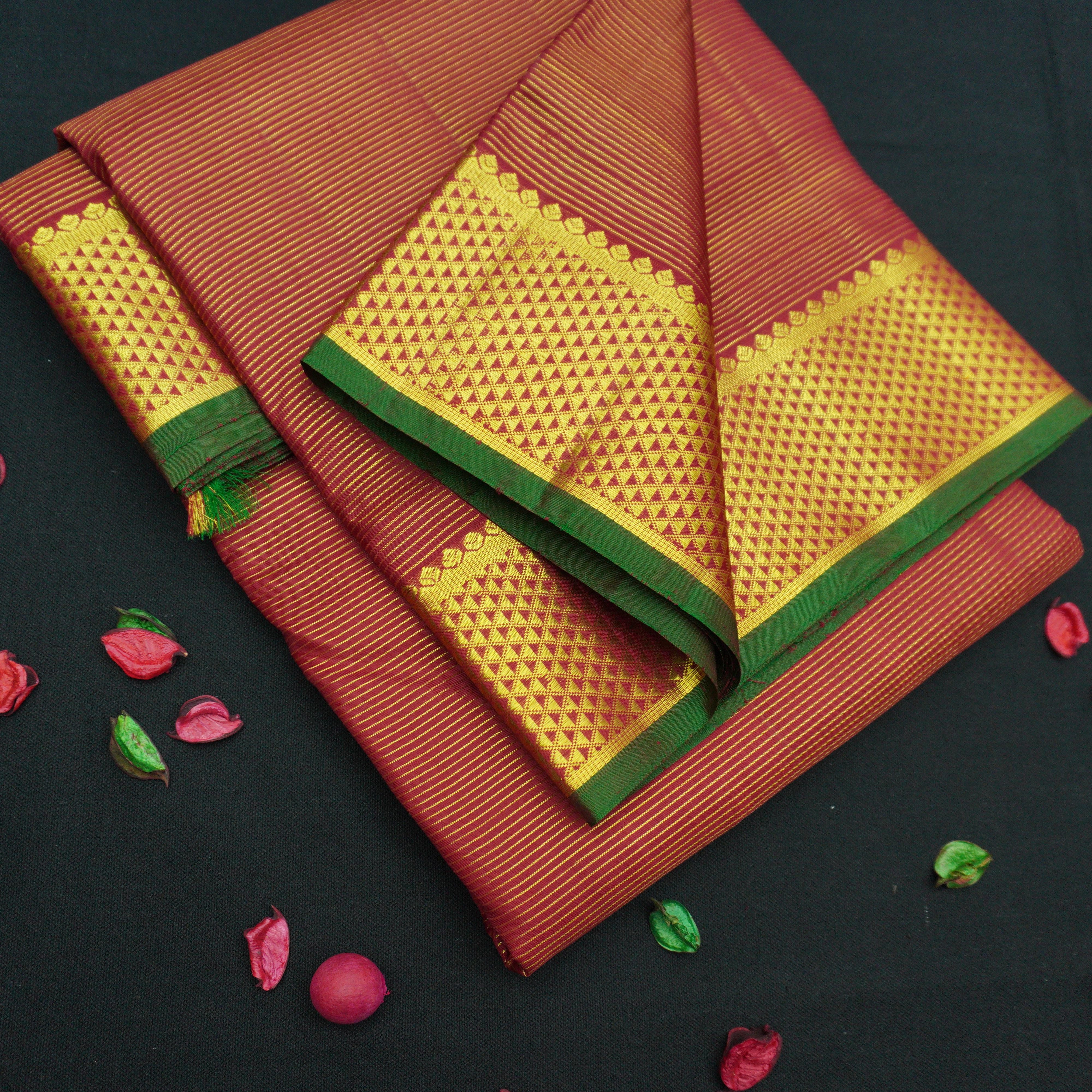 9 yard kanchipuram silk saree madisar saree