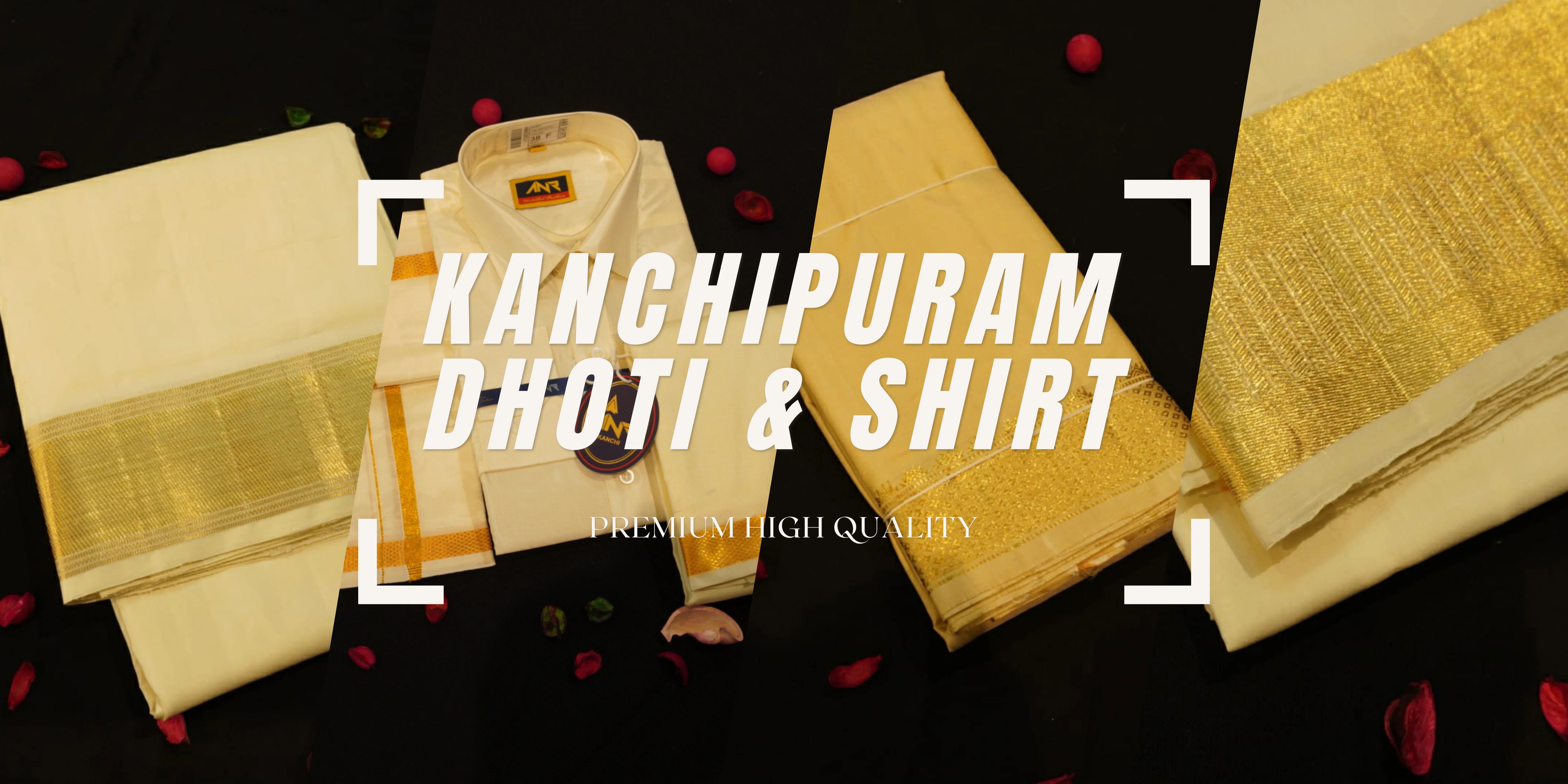 premium quality handloom kanchipuram silk dhoti and shirt latest collections