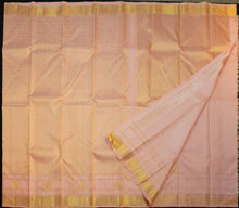 Load image into Gallery viewer, Peach Pink Kanchipuram Silk Saree · Pure Silk Saree · Bridal Silk Saree · Handloom Silk Saree · Traditional South Indian Saree · Wedding Silk Saree · Luxury Silk Saree . Designer Kanchipuram
