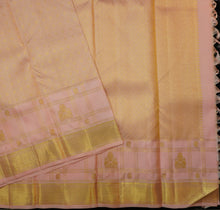 Load image into Gallery viewer, Peach Pink Kanchipuram Silk Saree · Pure Silk Saree · Bridal Silk Saree · Handloom Silk Saree · Traditional South Indian Saree · Wedding Silk Saree · Luxury Silk Saree . Designer Kanchipuram
