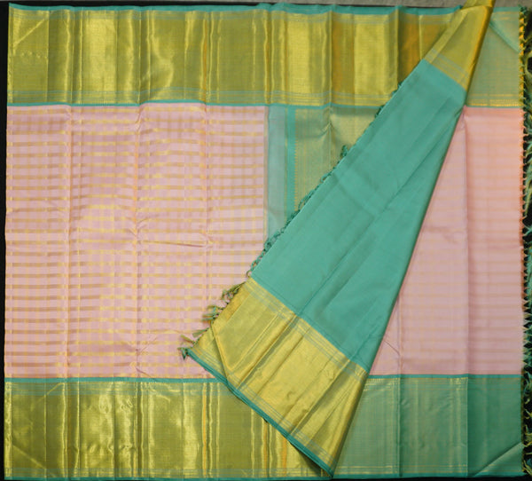 Pastel Pink Kanchipuram Silk Saree · Pure Silk Saree · Bridal Silk Saree · Handloom Silk Saree · Traditional South Indian Saree · Wedding Silk Saree · Luxury Silk Saree . Designer Kanchipuram