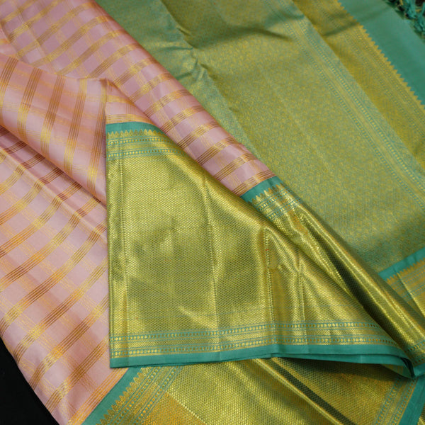Pastel Pink Kanchipuram Silk Saree · Pure Silk Saree · Bridal Silk Saree · Handloom Silk Saree · Traditional South Indian Saree · Wedding Silk Saree · Luxury Silk Saree . Designer Kanchipuram