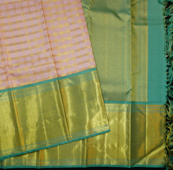 Pastel Pink Kanchipuram Silk Saree · Pure Silk Saree · Bridal Silk Saree · Handloom Silk Saree · Traditional South Indian Saree · Wedding Silk Saree · Luxury Silk Saree . Designer Kanchipuram