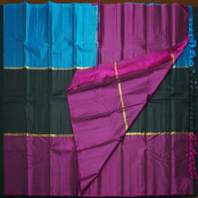 Load image into Gallery viewer, Black Mubbgam Kanchipuram Silk Saree
