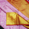 Pastel Pink Bridal Kanchipuram Silk Saree with Red Korvai Border - Vivaaha Silks & Sarees