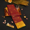 Royal Maroon Vaira Oosi Kattam Kanjivaram Silk Saree