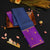 Navy Blue Zari Checks Kattam with Purple Border with Annam & Chakram Butta