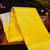 Sunshine Yellow with Silver Zari Kattam, Gray Border with Gold and Silver Fancy Butta Silk Saree