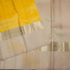 Sunshine Yellow with Silver Zari Kattam, Gray Border with Gold and Silver Fancy Butta Silk Saree