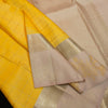 Sunshine Yellow with Silver Zari Kattam, Gray Border with Gold and Silver Fancy Butta Silk Saree