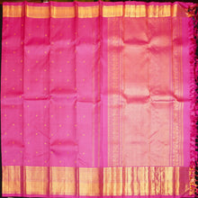 Load image into Gallery viewer, 
Baby Pink Vaira Oosi Wedding Silk Saree with Small Kamalam Butta, Traditional Designer Border
