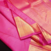 Baby Pink Vaira Oosi Wedding Silk Saree with Small Kamalam Butta, Traditional Designer Border