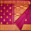 Maroon Pink Turning Border Silk Saree, Fancy Designer Butta