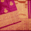 Maroon Pink Turning Border Silk Saree, Fancy Designer Butta