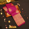 Maroon Pink Turning Border Silk Saree, Fancy Designer Butta
