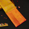premiumwedding tissue kanchipuram silk saree in Lemon Yellow with Meena Work