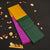  mubbagam kanchipuram silk saree in Purple, Yellow, Bottle Green colour with plain body, boderless saree