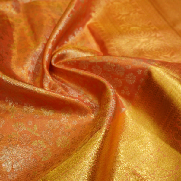 premiumwedding tissue kanchipuram silk saree in Ssoft Peach Colour