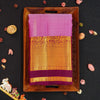 Lavender with Purple Korvai Border, Silver and Gold Zari Fancy Butta Silk Saree