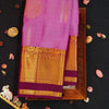 Lavender with Purple Korvai Border, Silver and Gold Zari Fancy Butta Silk Saree