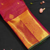 Magenta Pink Vaira Oosi Kanchipuram Wedding Silk Saree