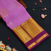 Lavender with Purple Korvai Border, Silver and Gold Zari Fancy Butta Silk Saree