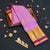 Lavender with Purple Korvai Border, Silver and Gold Zari Fancy Butta Silk Saree