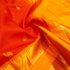 Red with Orange Retta Pettu Border Kanchipuram Silk Saree with Camel & Peacock motif