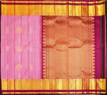 Load image into Gallery viewer, 
Lavender with Purple Korvai Border, Silver and Gold Zari Fancy Butta Silk Saree
