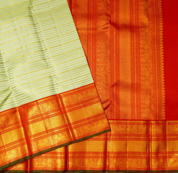 premium veldhari kanchipuram silk saree in pista green