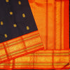 premium Korvai kanchipuram silk saree in Navy Blue 