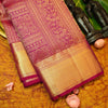 premium traditional bridal kanchipuram silk saree in magenta pink withself border