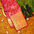 premium traditional kanchipuram silk saree in Rani Pink with muthu kattam borders