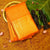 premium traditional wedding kanchipuram silk saree inRust orange with floral checks
