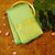 Close view of premium bridal kanchipuram silk saree in pastel green colour with geomentric floral design