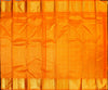 premium traditional wedding kanchipuram silk saree inRust orange with floral checks