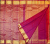 premium traditional bridal kanchipuram silk saree in magenta pink withself border