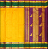  Premeium Traditional kanchipuram silk saree in Mustard Yellow colour with retta pettu korvai border