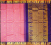  Premeium Traditional kanchipuram silk saree in Baby Pink colour with royal blue korvai border