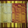 Gray Kanchipuram Silk Saree with Zari Brocade Paisley & Maroon Pallu - Vivaaha Silks & Sarees