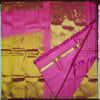Pink Rising Border Kanchipuram Silk Saree with Gold Zari - Vivaaha Silks & Sarees